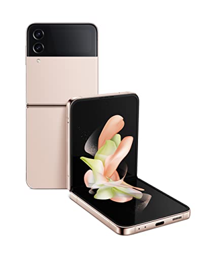 SAMSUNG Galaxy Z Flip 4 Cell Phone, Factory Unlocked Android Smartphone, 256GB, Flex Mode, Hands Free Camera, Compact, Foldable Design, Informative Cover Screen, US Version, 2022, Pink Gold