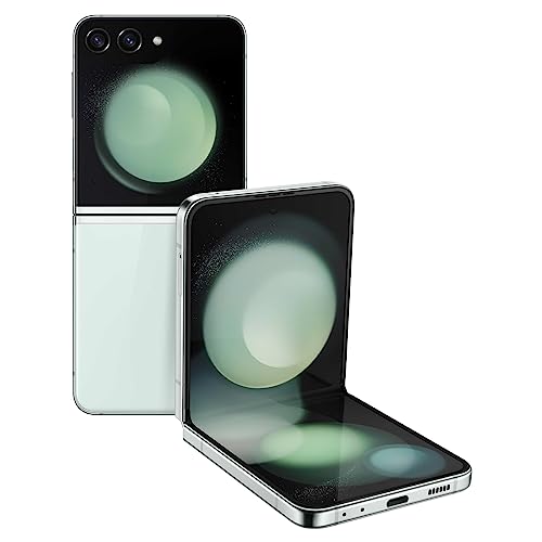 SAMSUNG Galaxy Z Flip 5 Cell Phone, Factory Unlocked Android Smartphone, 512GB, Compact, Foldable Design, One-Hand Control, Best Selfies, Full Cover Screen, US Version, 2023, Mint